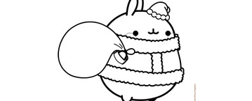 Kolorowanka Świąteczna Molang